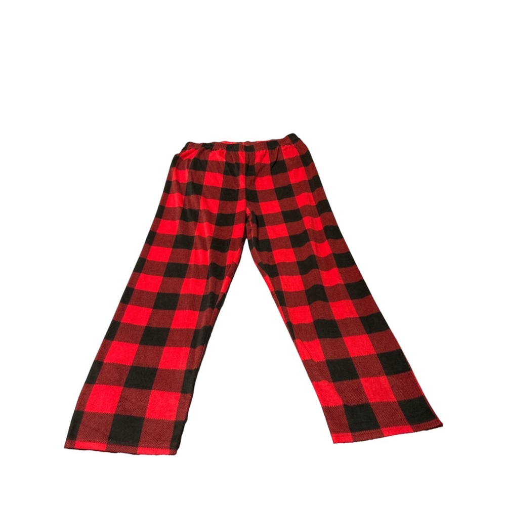 Unisex Adult PJ Place Pajama Pants, L/G, Red & Black Plaid